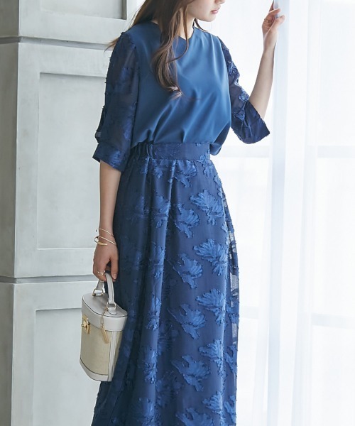 OHGA LADY ベージュ　ブラウス osharewalker ブラウス レディース トップス シャツ シフォン