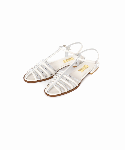 【新品未使用】Le Talon GRISE コンビTストラップサンダル24.5 GRISEコンビTストラップサンダル（サンダル）｜LE TALON（ル