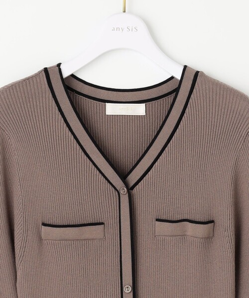 any SIS /バイカラーデザインニットワンピース 洗える】バイカラーデザインニット ワンピース / ANY SIS