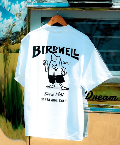 BIRDWELL Tシャツ　カリフォルニア 新品 バードウェル BIRDWELL バードウェル メンズ 半袖 Tシャツ バックプリント