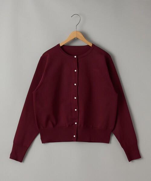 RONEL カーディガン ハイゲージパールボタンニットカーディガン