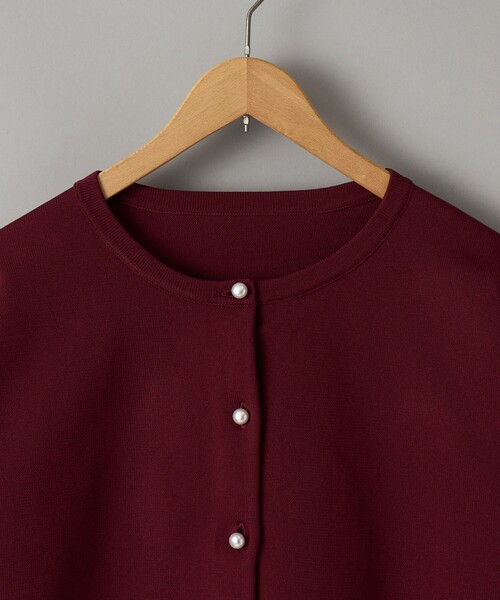 RONEL カーディガン ハイゲージパールボタンニットカーディガン