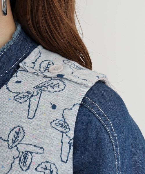 ベスト ジレ EMAGO 花の刺繍ジャガードベスト レディース Emago ベスト ジレ EMAGO 花の刺繍ジャガードベスト レディース