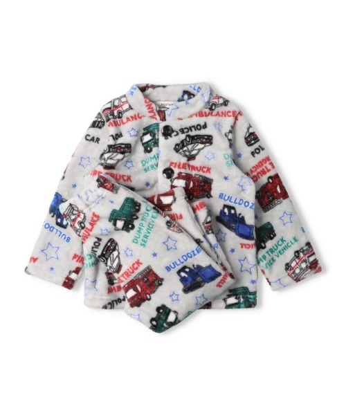Kids Foret（キッズフォーレ） パジャマ 車柄前開きボアパジャマ