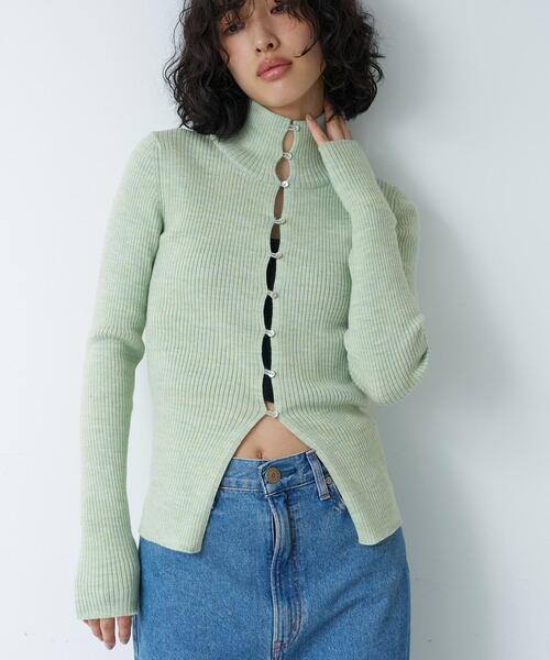 カーディガン melange knit pullover レディース