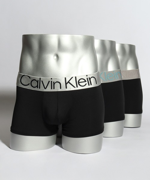[カルバンクライン] ボクサーパンツ メンズ 3枚セット ローライズ 無地 ロゴ Calvin Klein カルバンクライン ボクサーパンツ 3枚 セット