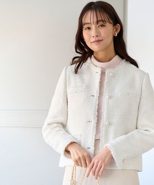 組曲（KUMIKYOKU） コート アウター ファンシーツイード 2WAY