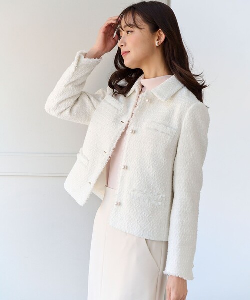 組曲（KUMIKYOKU） コート アウター ファンシーツイード 2WAY