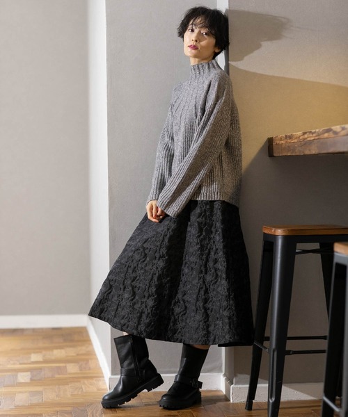 pure　Ｐニット　グレー ニジュウサンク 23区 【洗える】カシミヤブレンド Vネック ニット