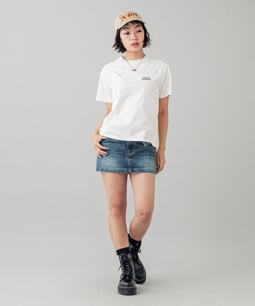 X-girl tシャツ PEACE PIZZA S/S TEE レディース : ZOZOTOWN
