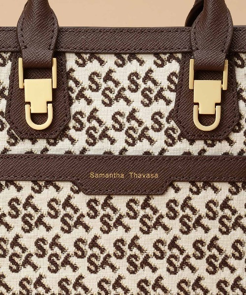 大人気!! Samantha Thavasa Jacquard 縦型スクエアトートバッグ ST Jacquard シルエット 縦型スクエアトートバッグ(FREE