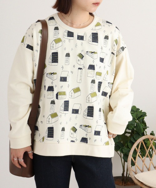 トレーナー スウェット EMAGO おうち刺繍プルオーバー レディース