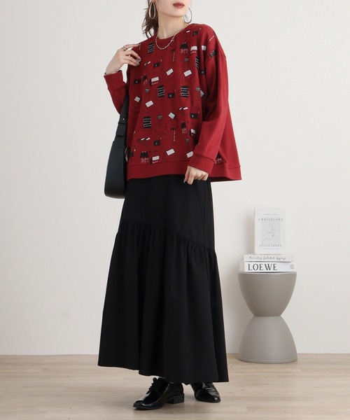 トレーナー スウェット EMAGO おうち刺繍プルオーバー レディース Emago トレーナー スウェット EMAGO おうち刺繍プルオーバー
