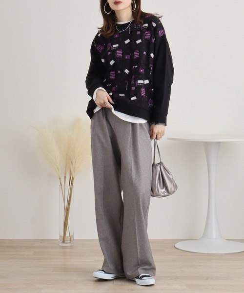 Emago トレーナー スウェット EMAGO おうち刺繍プルオーバー