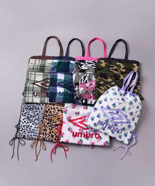 キャセリーニ　umbro バックパック　2way ボア　バッグ　花柄　アンブロ Casselini デイバック リュック 「UMBRO × Casselini」フェイク