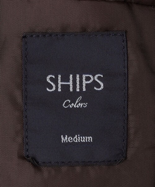 ✨SHIPS ブラウン ノーカラー 両面ジャケット SHIPS Colors（シップスカラーズ） ジャケット ノーカラージャケット