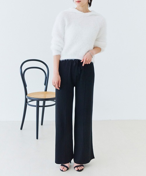 パンツ 「Fizz/フィズ」　サイドリブピンタックワイドニットパンツ レディース | Fizz | 03