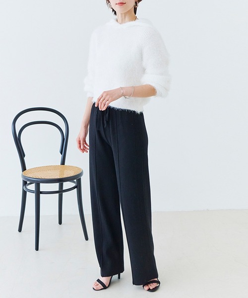 パンツ 「Fizz/フィズ」　サイドリブピンタックワイドニットパンツ レディース | Fizz | 04