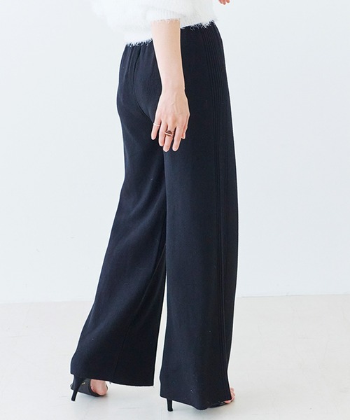 パンツ 「Fizz/フィズ」　サイドリブピンタックワイドニットパンツ レディース | Fizz | 06