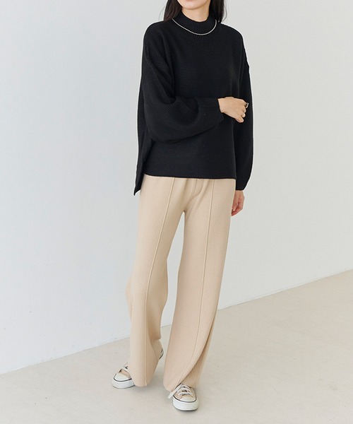 パンツ 「Fizz/フィズ」　サイドリブピンタックワイドニットパンツ レディース | Fizz | 07