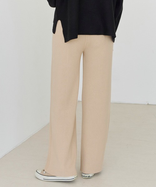 パンツ 「Fizz/フィズ」　サイドリブピンタックワイドニットパンツ レディース | Fizz | 11