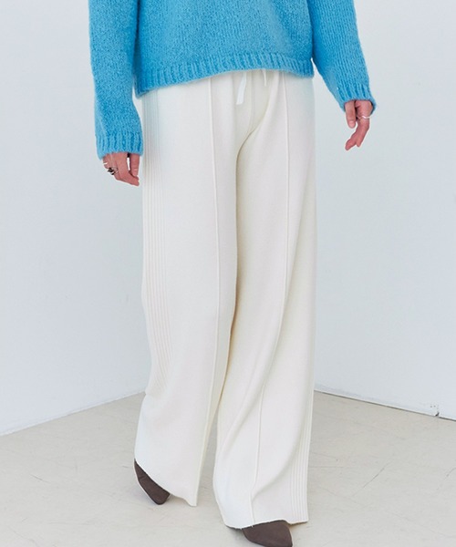 パンツ 「Fizz/フィズ」　サイドリブピンタックワイドニットパンツ レディース | Fizz | 13