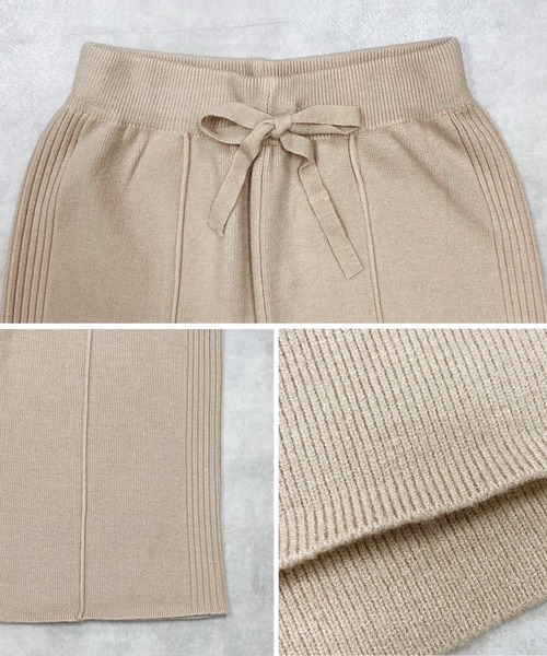 パンツ 「Fizz/フィズ」　サイドリブピンタックワイドニットパンツ レディース | Fizz | 16