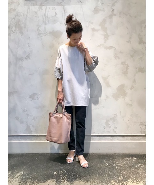 BEARDSLEY ライトグレー 半袖Tシャツ BEARDSLEY 「BEARDSLEY」 半袖カットソー FREE ライトグレー