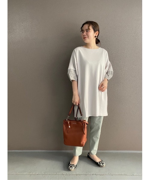 BEARDSLEY ライトグレー 半袖Tシャツ BEARDSLEY 「BEARDSLEY」 半袖カットソー FREE ライトグレー