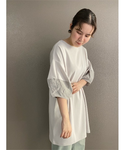 BEARDSLEY ライトグレー 半袖Tシャツ BEARDSLEY 「BEARDSLEY」 半袖カットソー FREE ライトグレー