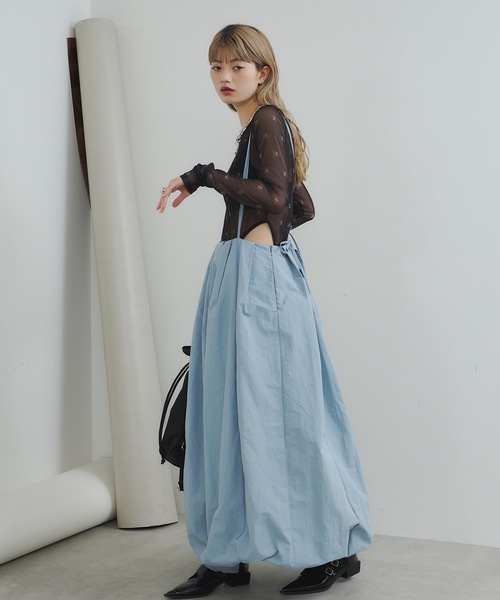 Tumugu バルーンシルエット　ジャンパースカート VIOLETTA スカート バルーンシルエットジャンパースカート
