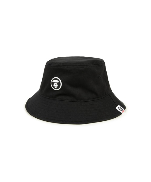 A BATHING APE バケットハット ブラック AAPE BY A BATHING APE 帽子 ハット NOW BUCKET HAT メンズ