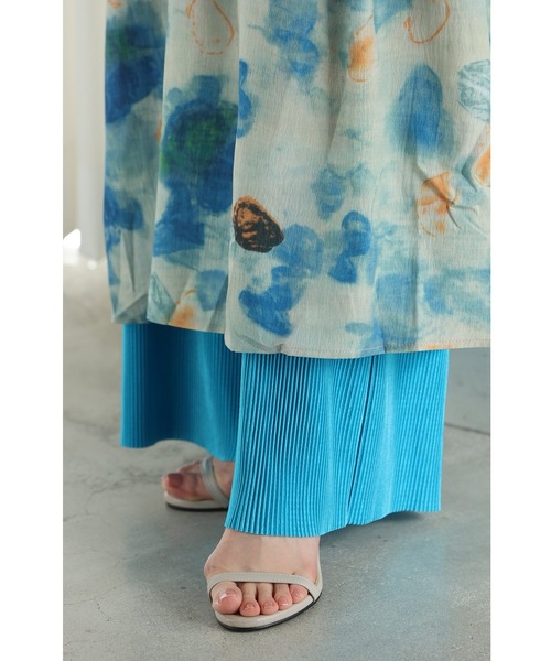 cawaii パンツ 重ね着楽しむ プリーツパンツ レディース : ZOZOTOWN