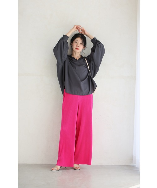 cawaii パンツ 重ね着楽しむ プリーツパンツ レディース : ZOZOTOWN