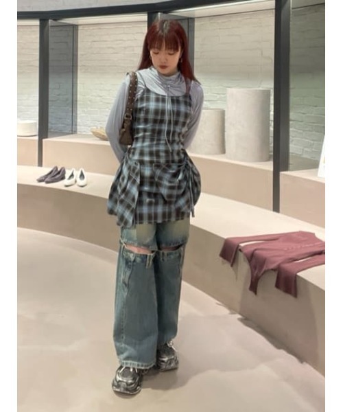 ラグアジェム　laguagem 未使用　トップス LAGUA GEM（ラグアジェム） tシャツ LETTERING SHEER 2PIECE トップス