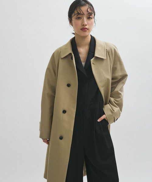 【ごまこ】Rene R刺繍ダブルフェイスコート　サイズ34 ADAM ET ROPE' ステンカラーコート コート 「サステナブル