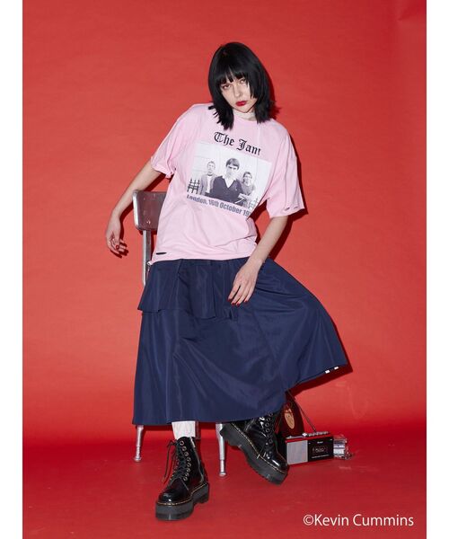 jouetieのヴィンテージTシャツ jouetie レトロカップルトリムTシャツ（オフホワイト