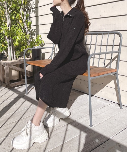 MIIA（ミーア） ニットワンピース FREE ブラック レディース