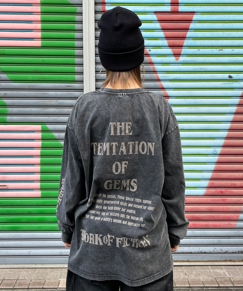 EXAMPLE（エグザンプル） tシャツ ”WORK OF FICTION” MAMA GNOME L/S