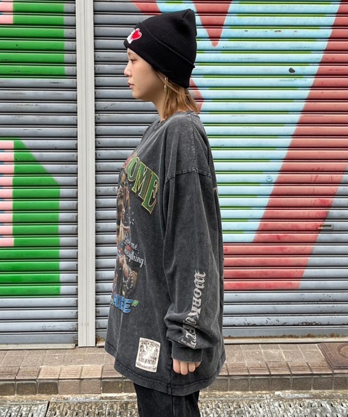 EXAMPLE（エグザンプル） tシャツ ”WORK OF FICTION” MAMA GNOME L/S