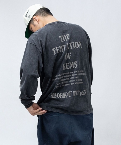 EXAMPLE（エグザンプル） tシャツ ”WORK OF FICTION” MAMA GNOME L/S