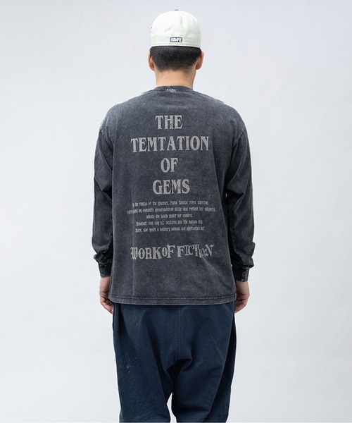 EXAMPLE（エグザンプル） tシャツ ”WORK OF FICTION” MAMA GNOME L/S