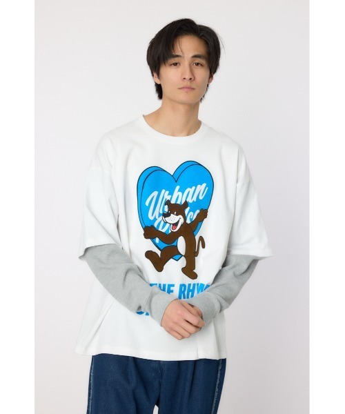 RILY ハートロゴ ロングスリーブTシャツ RODEO CROWNS WIDE BOWL（ロデオクラウンズワイドボウル） tシャツ