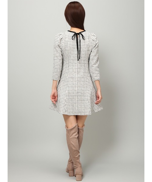 「MISCH MASCH」 7分袖ワンピース M アイボリー レディース_画像4