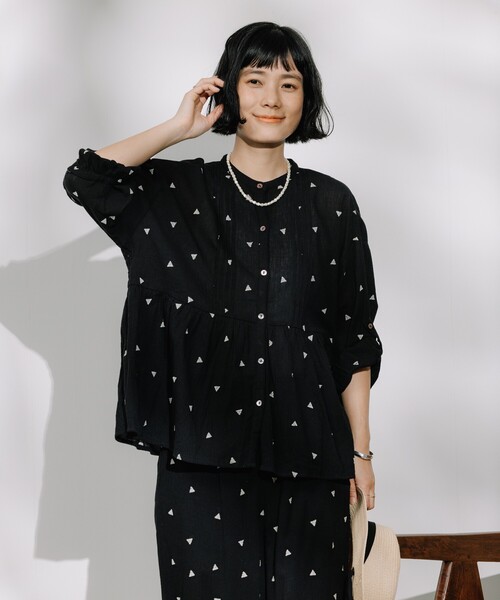 ブラウス シャツ インド スカラ刺繍 ブラウス（S〜M） レディース セール】インド スカラ刺繍 ブラウス（S～M）（シャツ/ブラウス