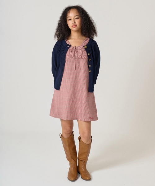 TINA:JOJUN ピンク ノースリーブ ワンピース FINAL-SALE パフスリーブ ロングワンピース TINA：JOJUN 全3色