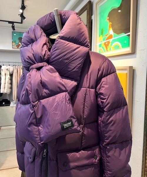TAION（タイオン） ダウンコート 3 ダークパープル メンズ : ZOZOTOWN