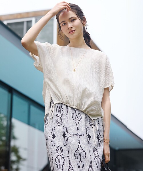 ブラウス シャツ 「SLOW/一部店舗限定」ナチュラルピケワッシャー ブラウス レディース