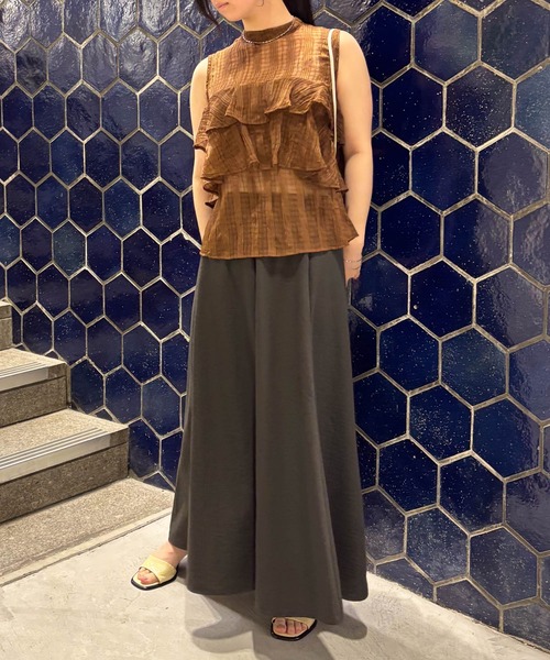 ブラウス シャツ ノースリーブフリルブラウス レディース TITTY＆CO. ブラウス シャツ ノースリーブフリルブラウス