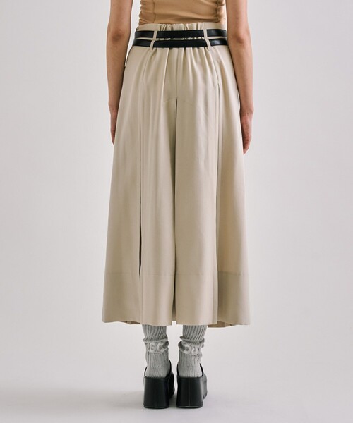UNITED TOKYO スカート Double Belted Inverted Pleats Skirt